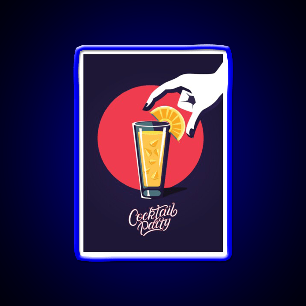 Cocktail Retro Poster Dring Vintage Party Drink Tequila Led Neon Sign Rgb Color - Shineneon