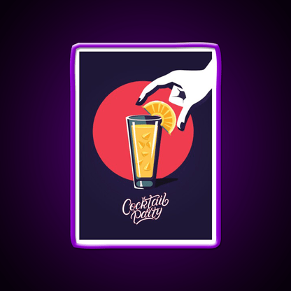 Cocktail Retro Poster Dring Vintage Party Drink Tequila Led Neon Sign Rgb Color - Shineneon