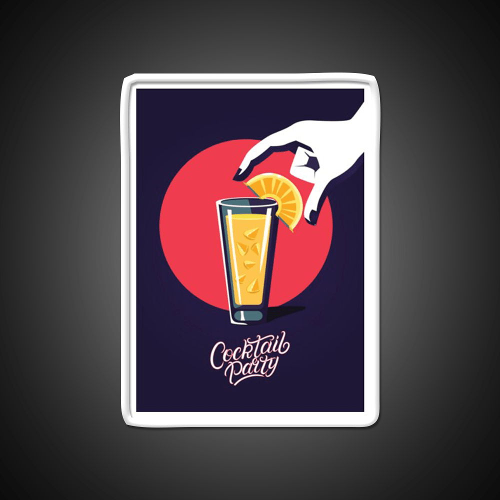 Cocktail Retro Poster Dring Vintage Party Drink Tequila Led Neon Sign Rgb Color - Shineneon