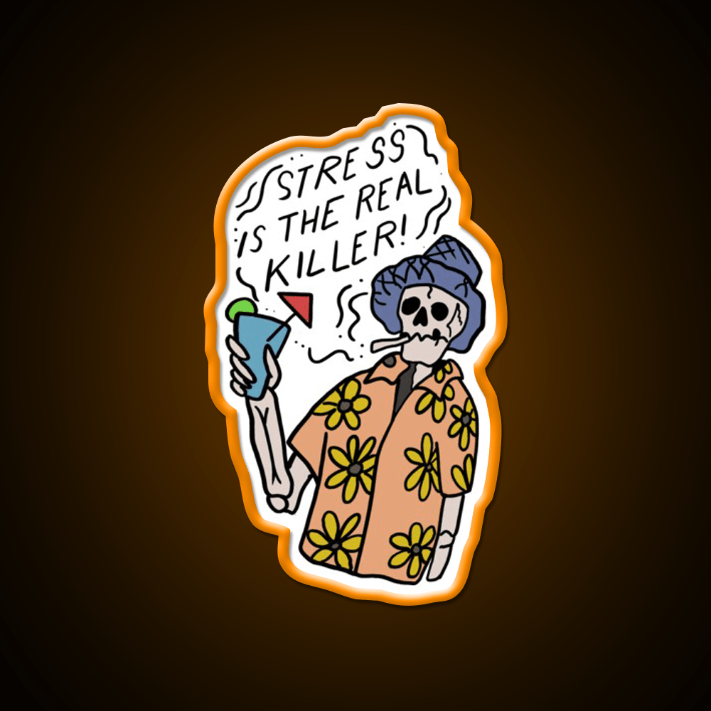Cocktail Stress Is The Real Killer Cocktail Bar Decor Led Neon Sign Rgb Color - Shineneon