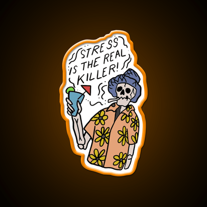 Cocktail Stress Is The Real Killer Cocktail Bar Decor Led Neon Sign Rgb Color - Shineneon