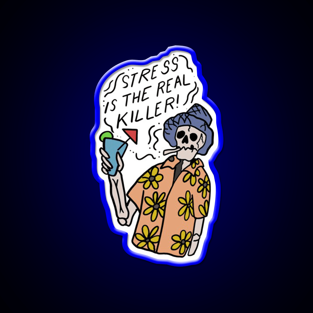 Cocktail Stress Is The Real Killer Cocktail Bar Decor Led Neon Sign Rgb Color - Shineneon