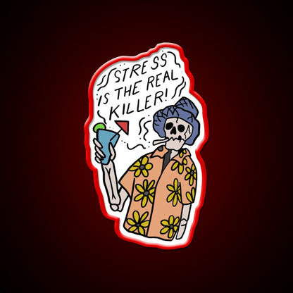 Cocktail Stress Is The Real Killer Cocktail Bar Decor Led Neon Sign Rgb Color - Shineneon