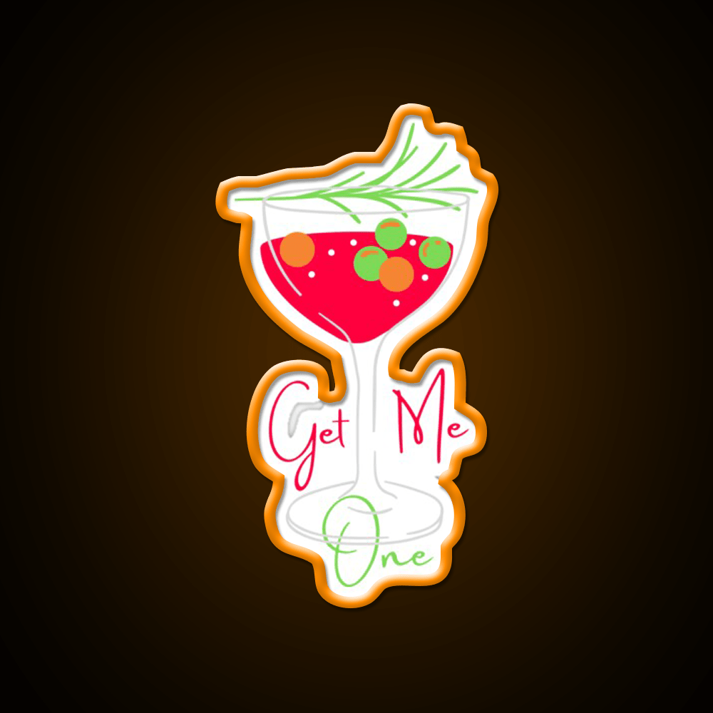 Cocktail Summer Get Me One Cocktail Bar Decor Led Neon Sign Rgb Color - Shineneon