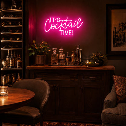 Cocktail Time LED Neon Sign - 03 Real Lifestyle Scene