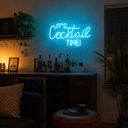 Cocktail Time Neon Sign LED Neon Sign real lifestyle scene