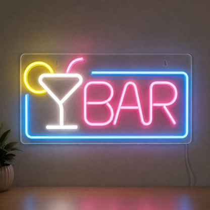 Cocktail Wall Decor LED Neon Sign Home Art main product image