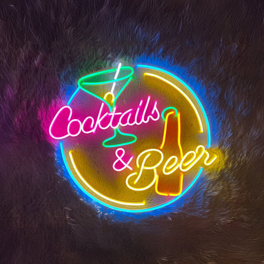 Cocktails And Beer Led Sign