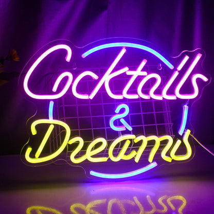 Cocktails And Dreams Led Neon Light Sign | Shineneon