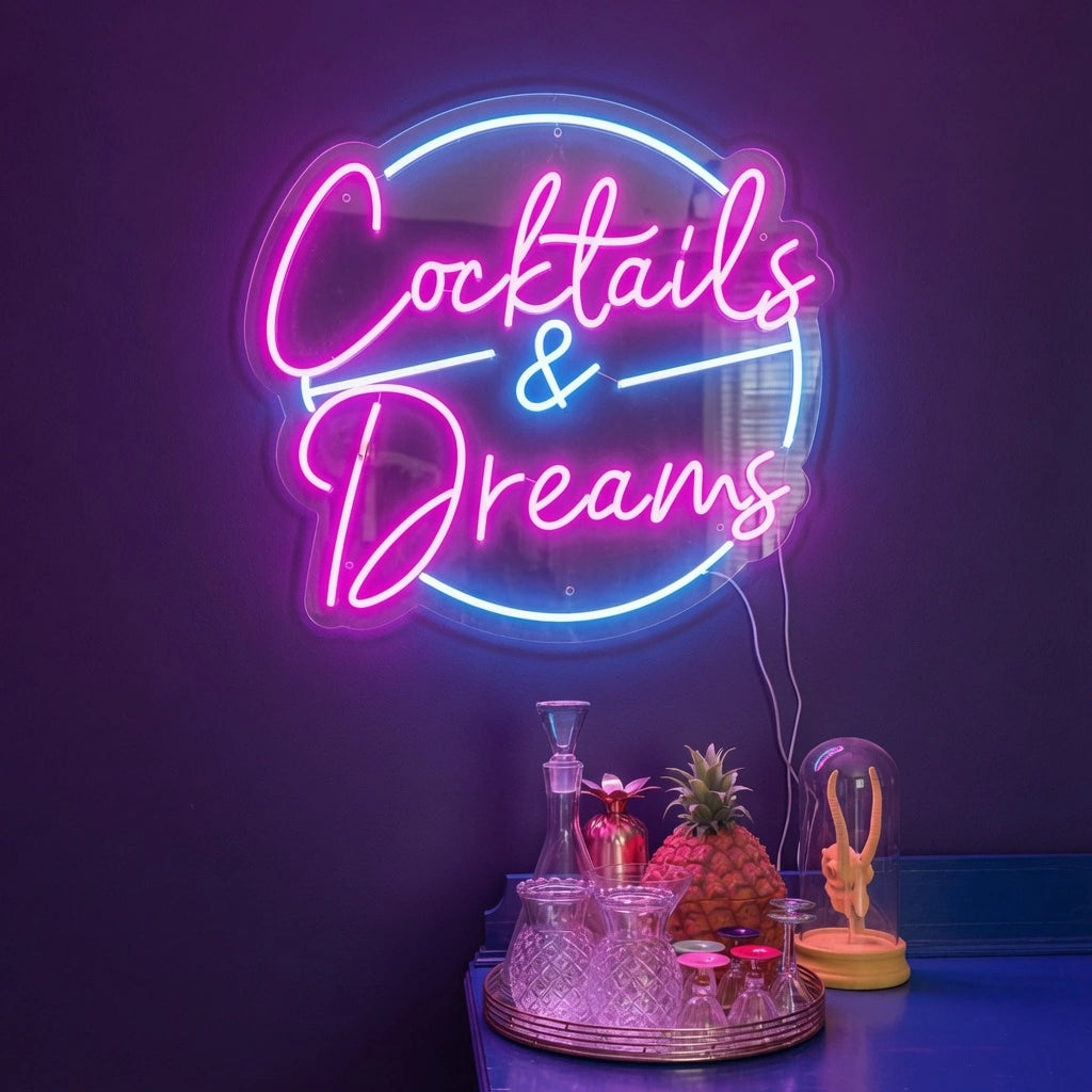 Cocktails And Dreams LED Neon Sign Wall Neon Sign - 01 Original Product Image