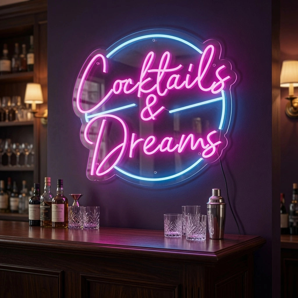 Cocktails And Dreams LED Neon Sign Wall Neon Sign - 02 High-Converting Product Image