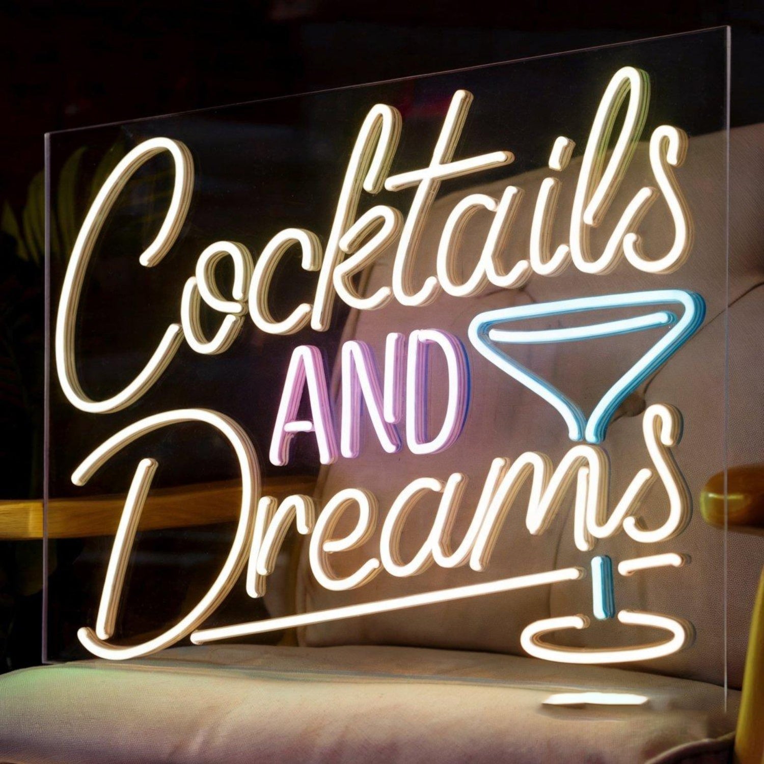 Cocktails And Dreams Neon Sign Light Led Bar Decor | Shineneon