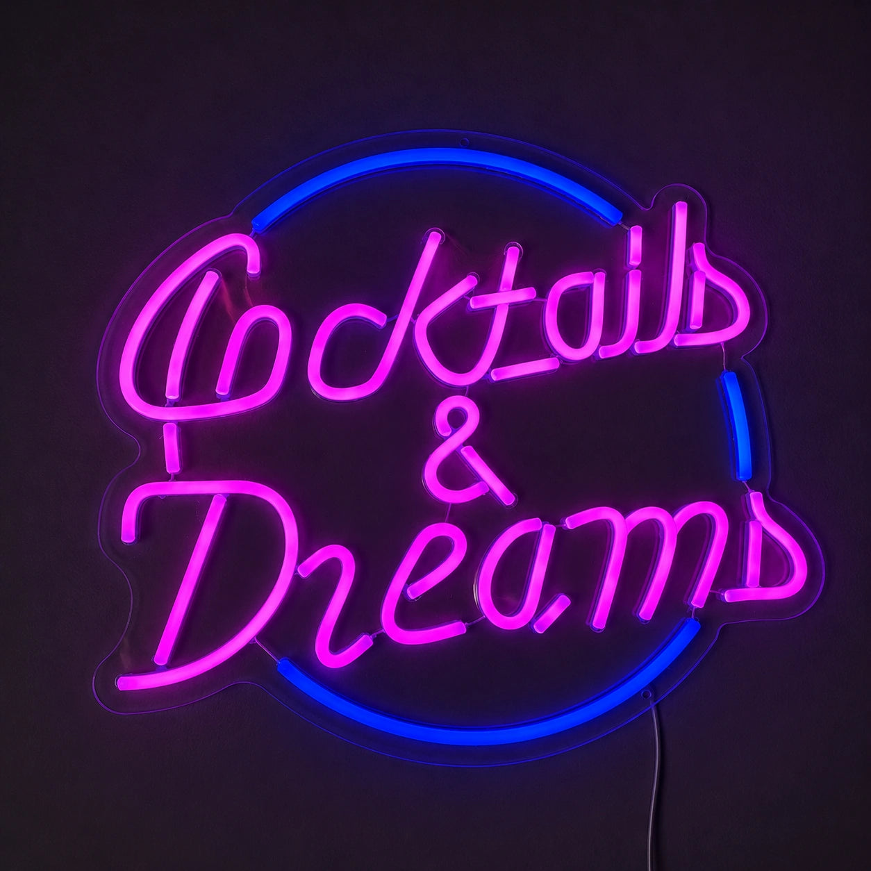 Cocktails And Dreams Neon Sign Wall Art LED Neon Sign main product image
