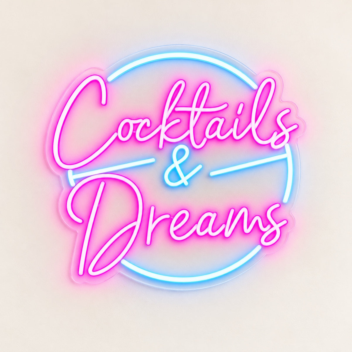 Cocktails & Dreams LED Neon Sign - natural light view