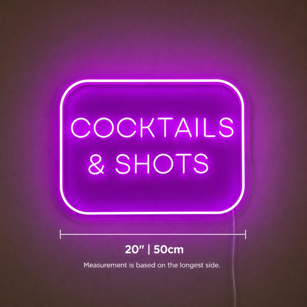 Cocktails And Shots Neon Sign LED Neon Sign size image
