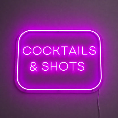 Cocktails And Shots Neon Sign LED Neon Sign main product image