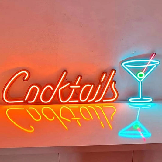 Cocktails Bar Led Sign Business Neon Sign For Home