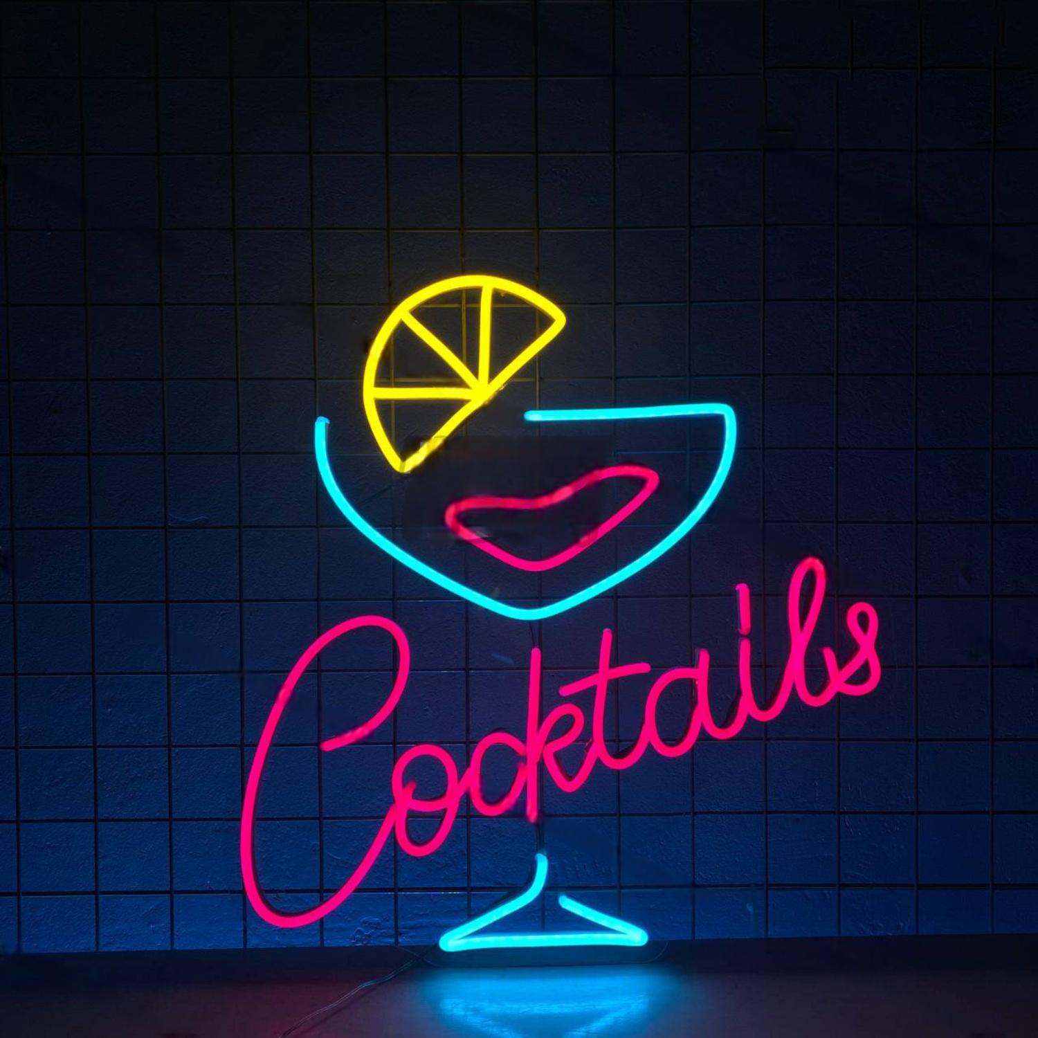 Cocktails Bar Opening Led Neon Sign Led Decor | Shineneon