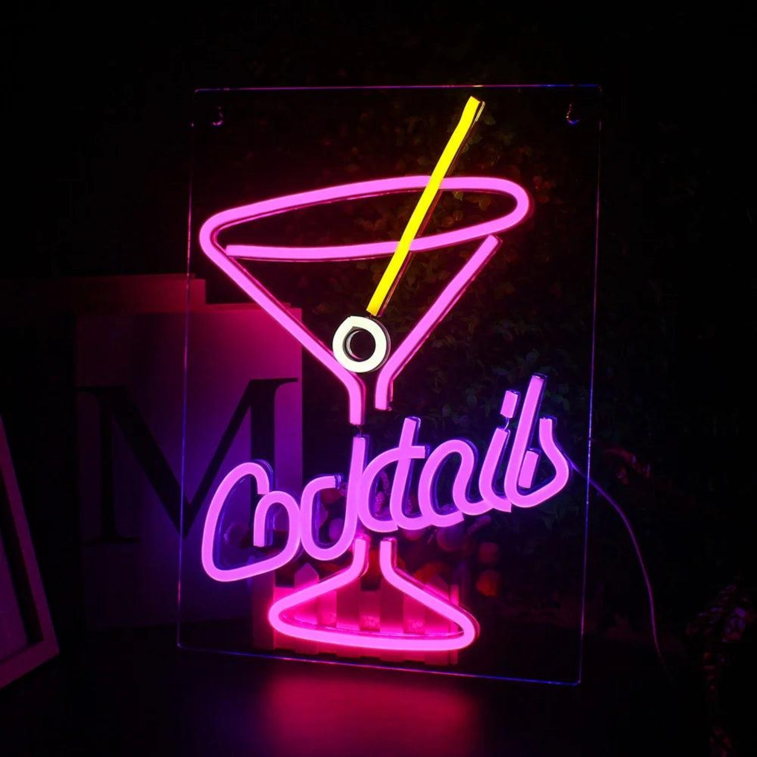 Cocktails Blue Green Pink Led Neon Sign Bar Home Decor | Shineneon
