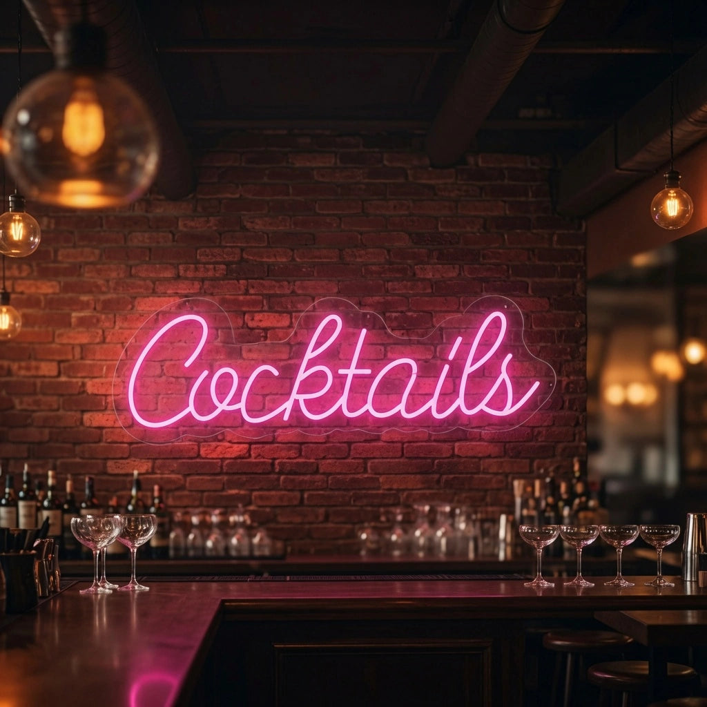 Cocktails Business LED Neon Sign - 02 High-Converting Product Image