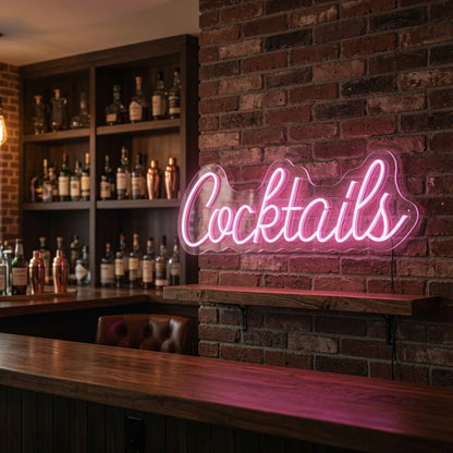Cocktails Business LED Neon Sign - 03 Real Lifestyle Scene