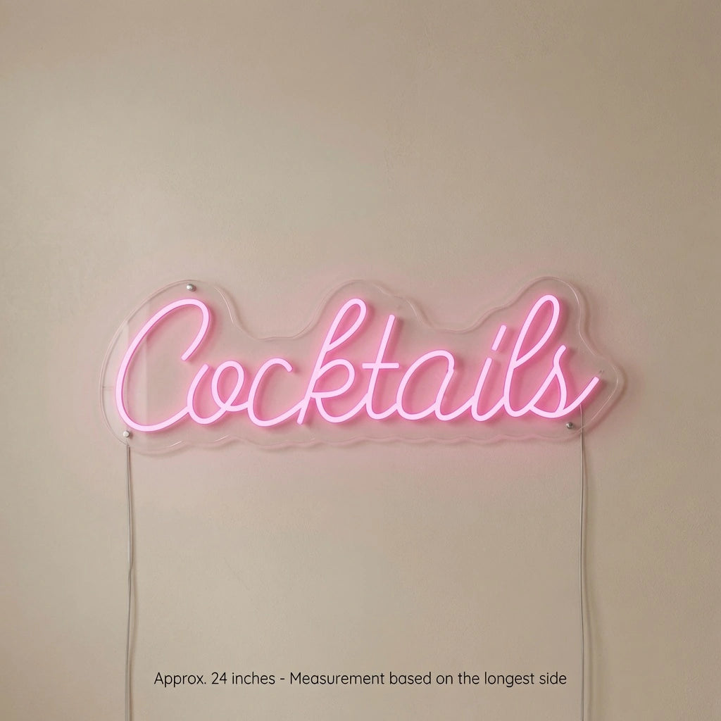Cocktails Business LED Neon Sign - 04 Size Image