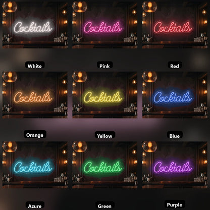 Cocktails Business LED Neon Sign - 05 Color Grid