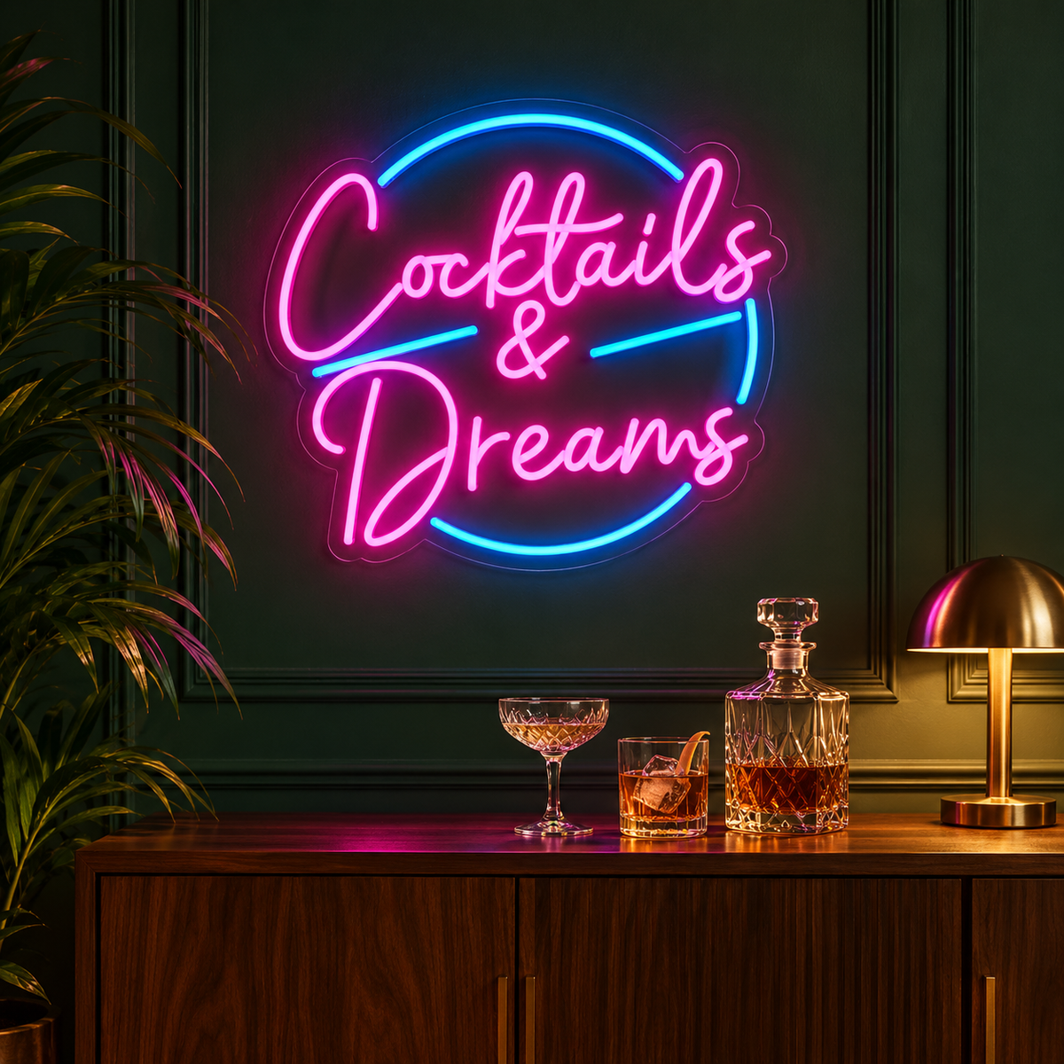 Cocktails & Dreams LED Neon Sign