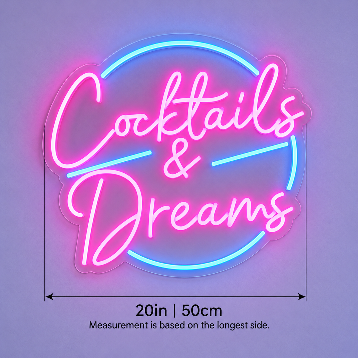 Cocktails & Dreams LED Neon Sign