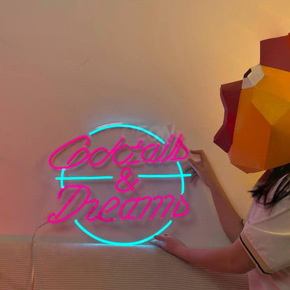 Cocktails Dreams Led Neon Sign Bar Led Neon Sign | Shineneon