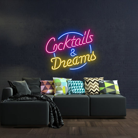 Cocktails Dreams Led Sign