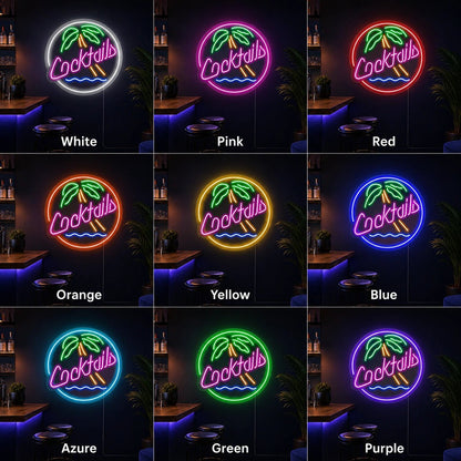 Cocktails Man Cave LED Neon Sign - Shineneon