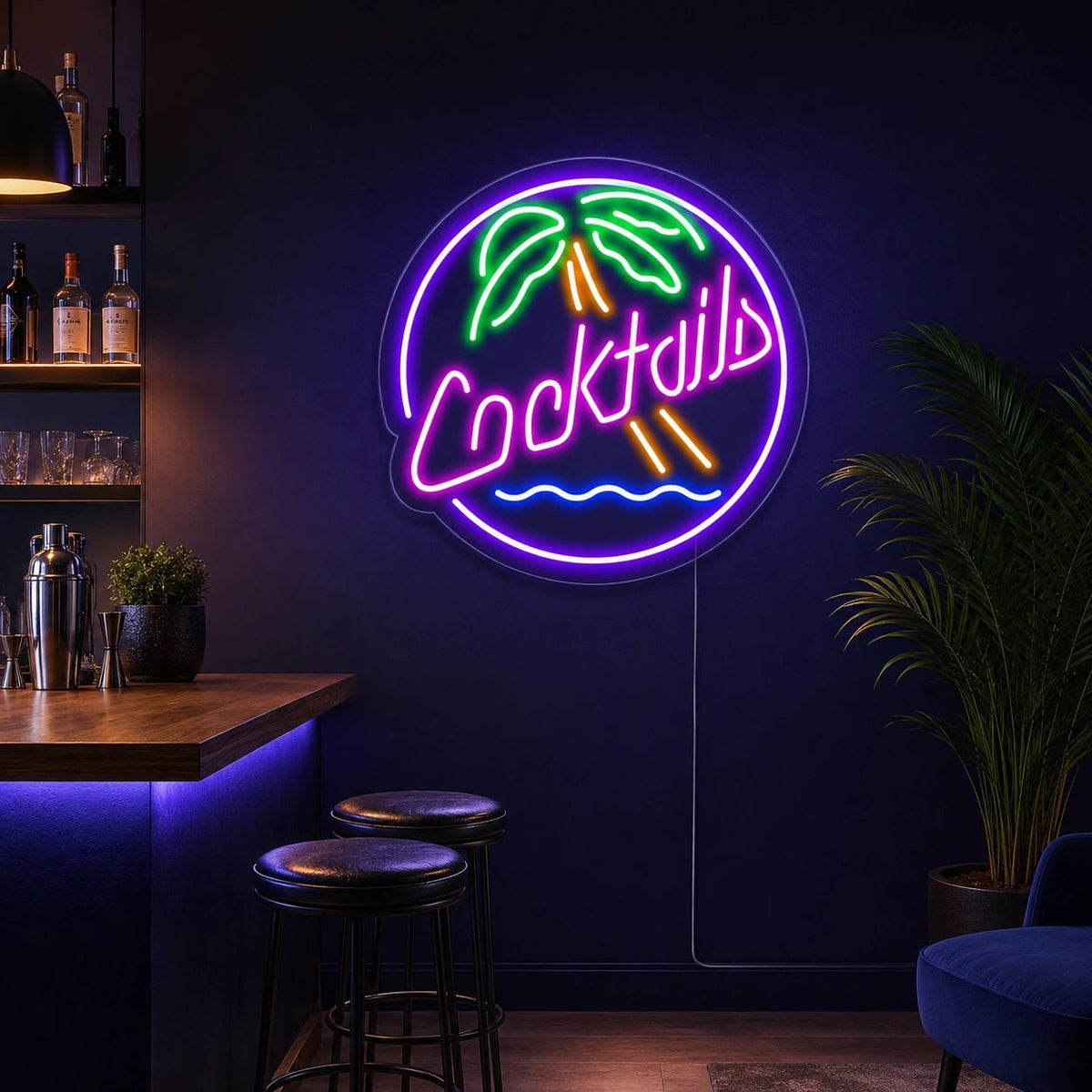 Cocktails Man Cave LED Neon Sign - Shineneon
