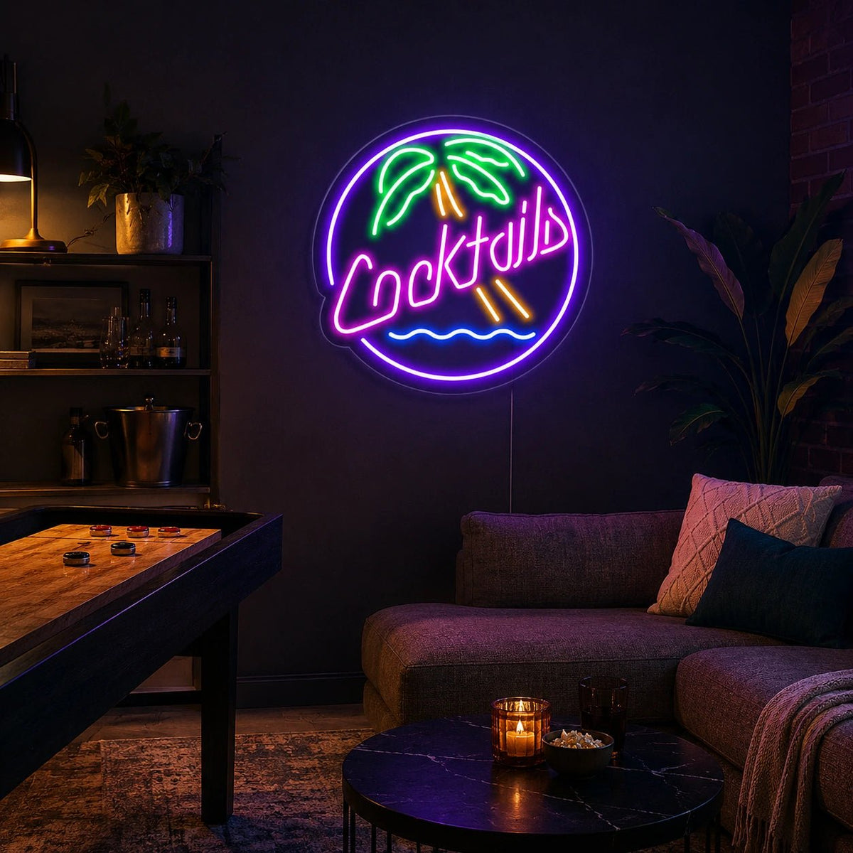Cocktails Man Cave LED Neon Sign - Shineneon