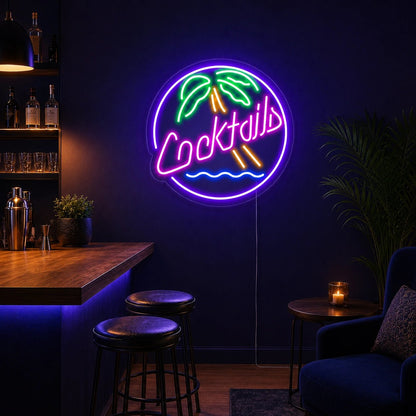 Cocktails Man Cave LED Neon Sign - Shineneon