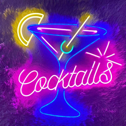 Cocktails Martini Glass Led Neon Sign Bar Decor-1 | Shineneon