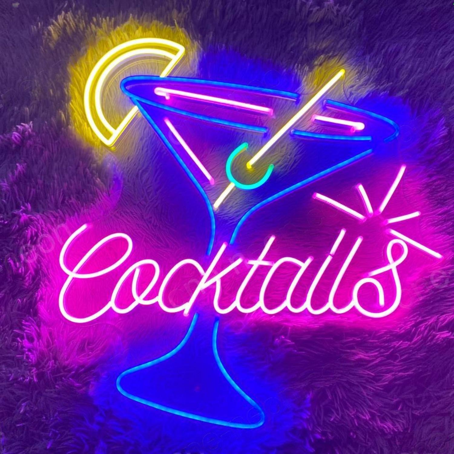 Cocktails Martini Glass Led Neon Sign Bar Decor-1 | Shineneon