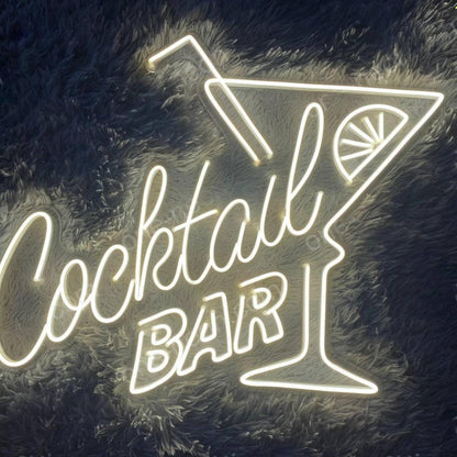 Cocktails Martini Glass Led Neon Sign Bar Decor | Shineneon