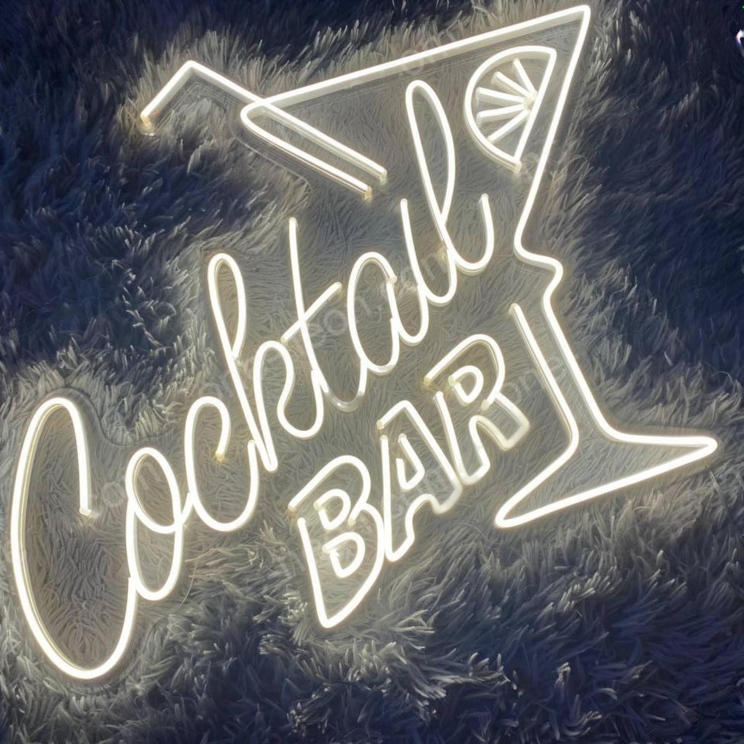 Cocktails Martini Glass Led Neon Sign Bar Decor | Shineneon