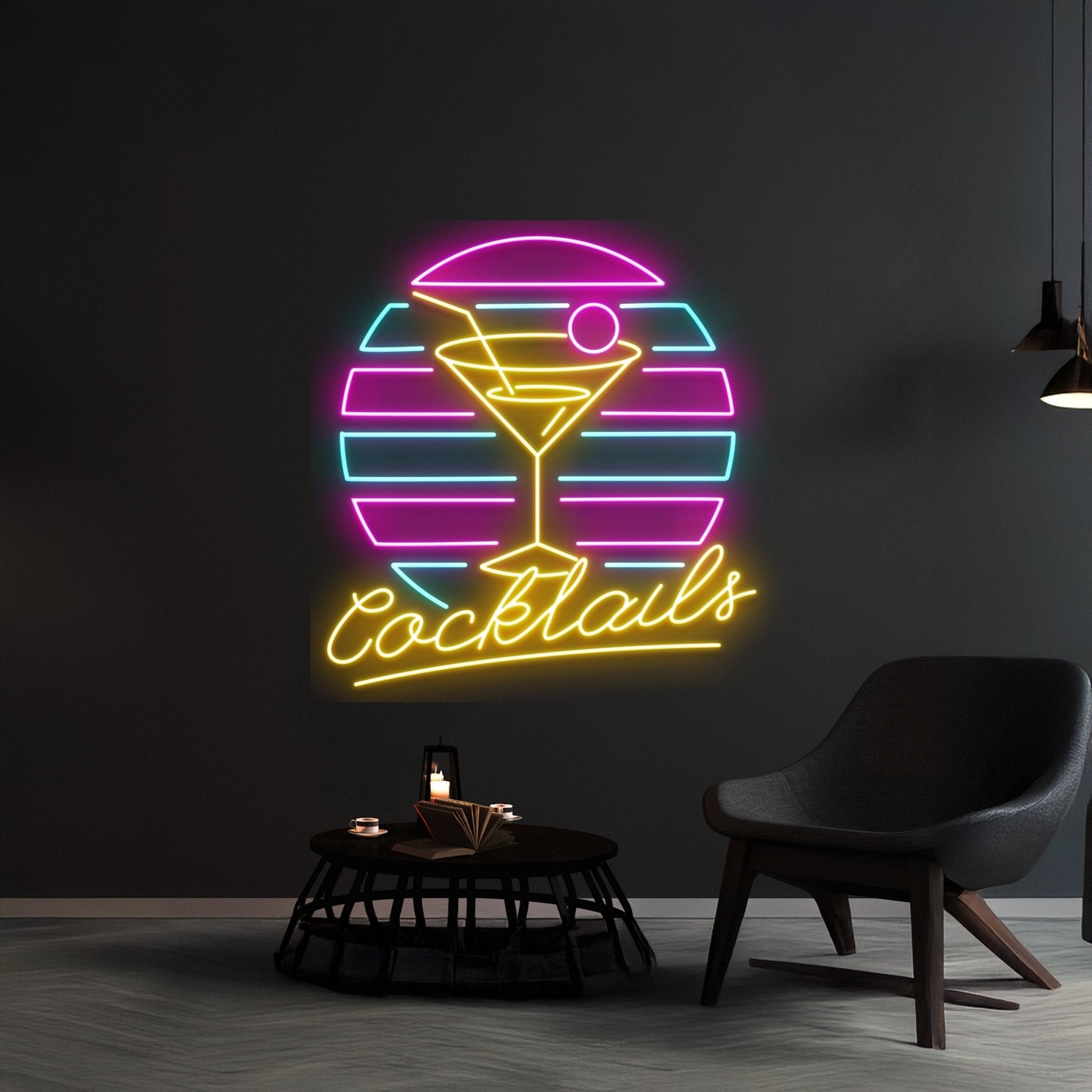 Cocktails Neon Sign Alcohol Liquor Room Wall Art Decor - Shineneon
