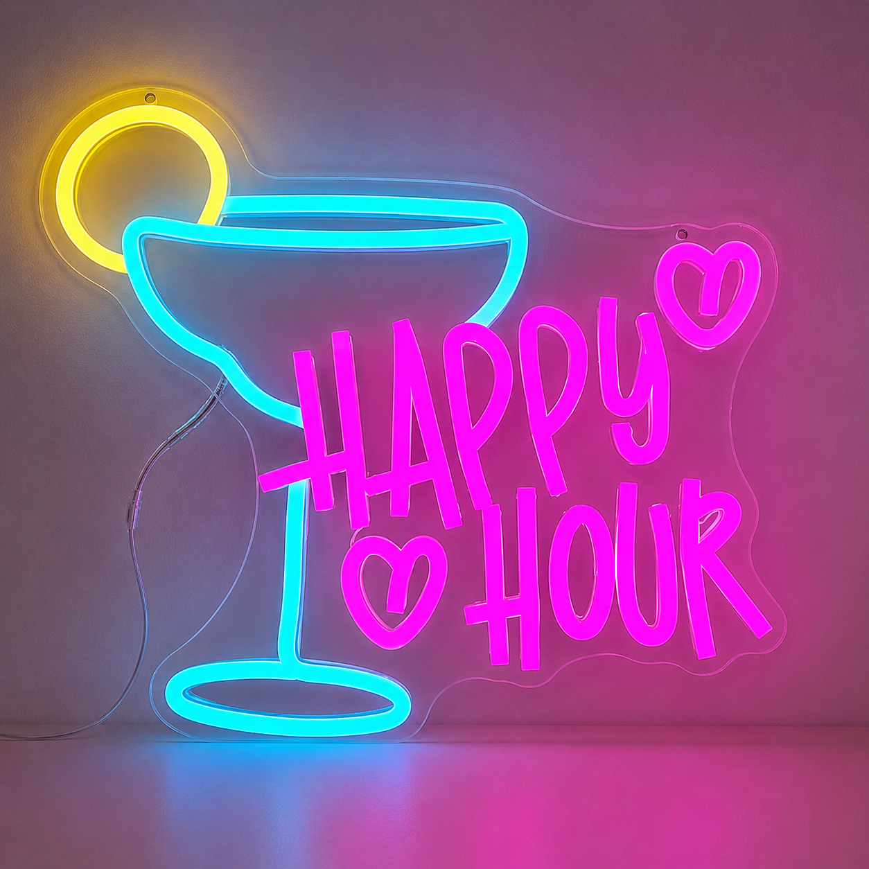 Cocktails Neon Sign For Wall Decor Bar LED Sign Dimmable Usb Powered LED Neon Sign main product image