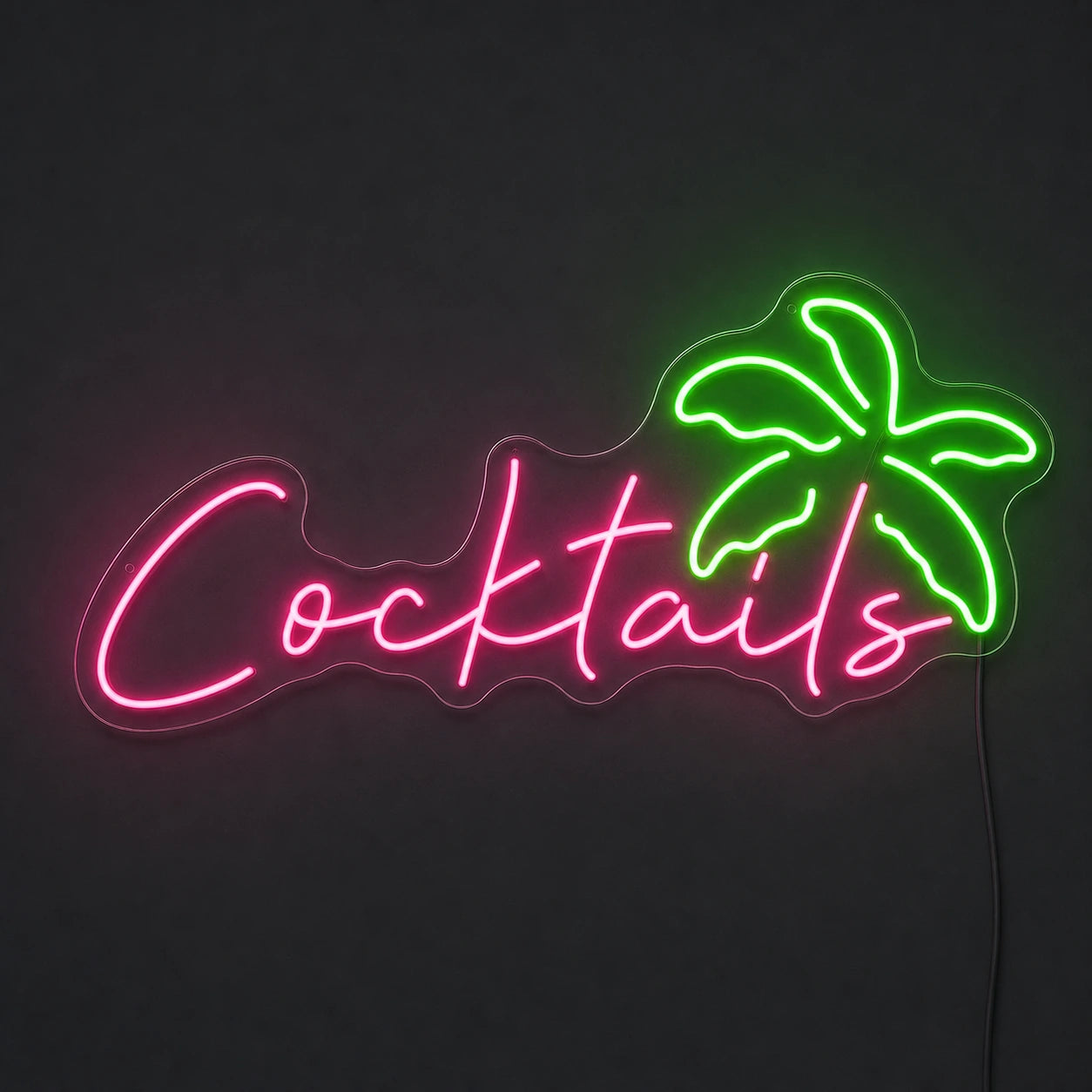 Cocktails Neon Sign Wall Art LED Neon Sign main product image