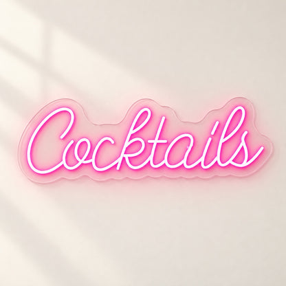 Cocktails LED Neon Sign - natural light view