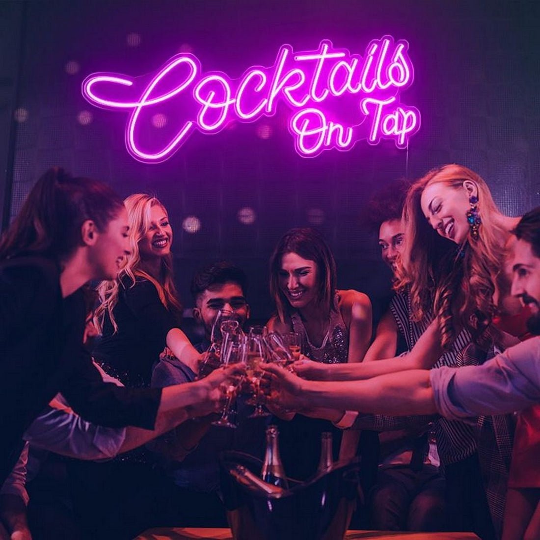 Cocktails On Tap Led Sign Business Neon Sign - Shineneon