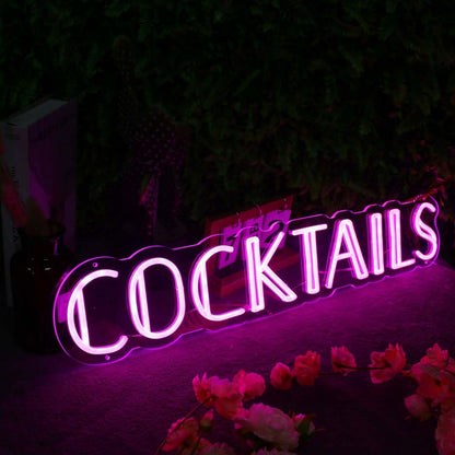 Cocktails Pink Neon Sign For Bars And Social Spaces | Shineneon
