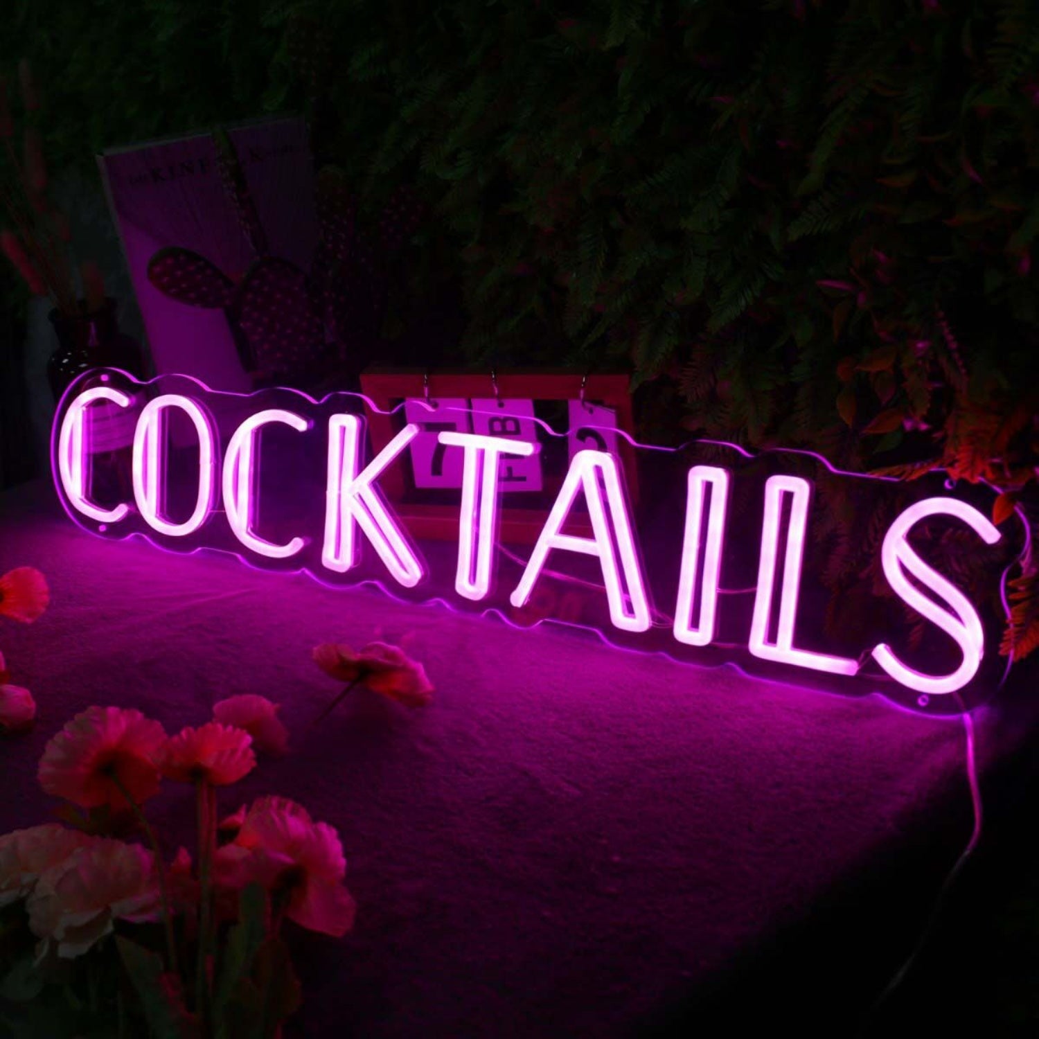 Cocktails Pink Neon Sign For Bars And Social Spaces | Shineneon