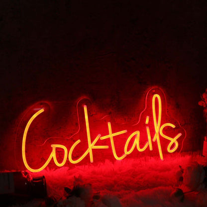 Cocktails Red Custom Led Neon Sign - Shineneon