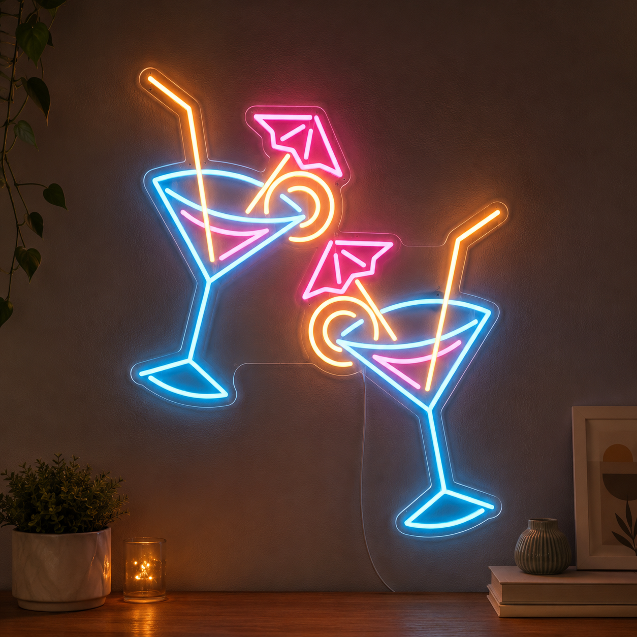 Cocktails Version 2 LED Neon Sign main product image