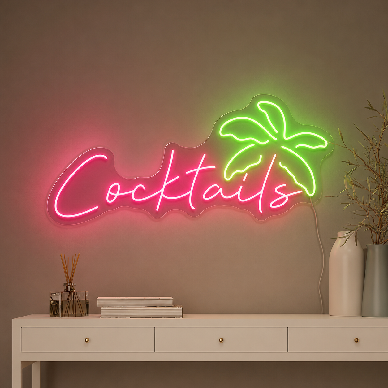 Cocktails Wall Decor LED Neon Sign main product image