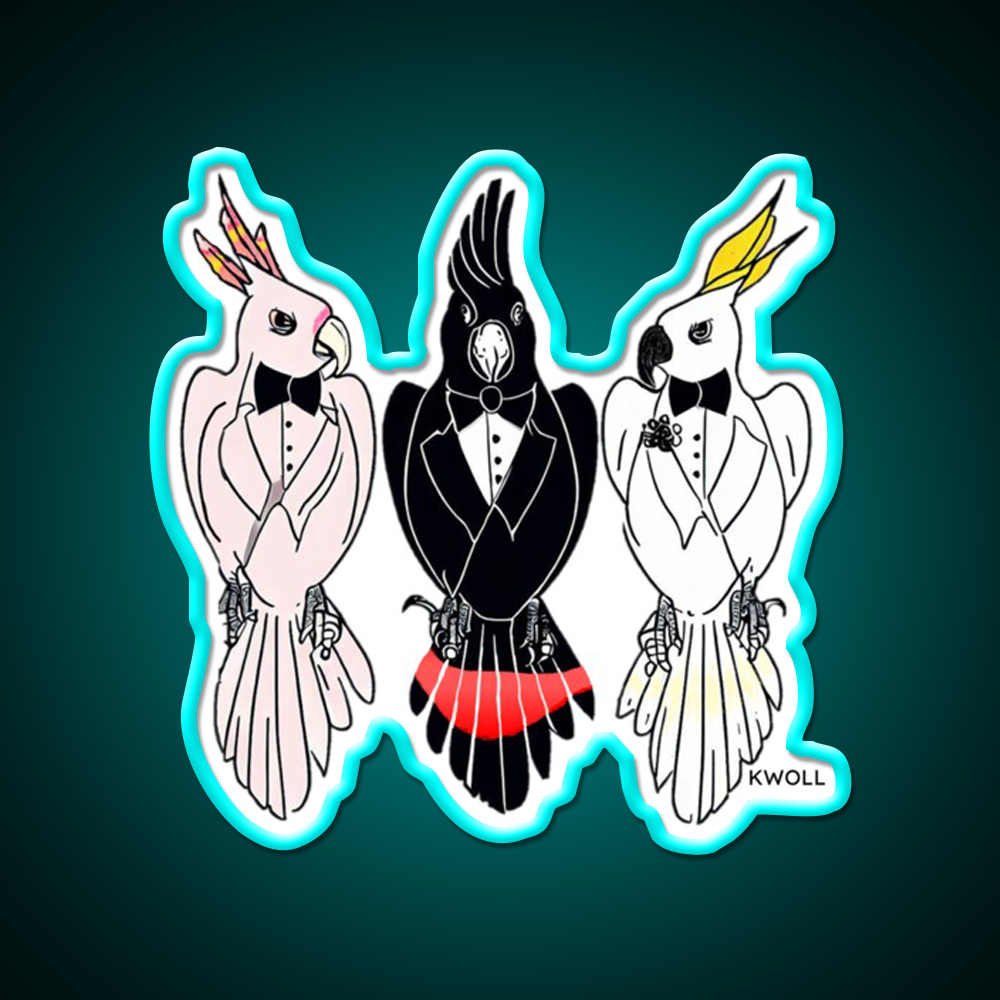 Cocky Tail Party Cocktail Bar Decor Led Neon Sign Rgb Color - Size and dimension reference